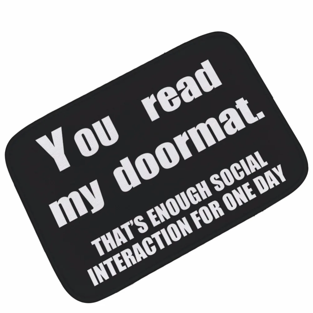 You Read My Doormat custom made Anti-slip Mat Flannel Bedroom Carpet For Living Room Kitchen Mats Entrance Foot Pad