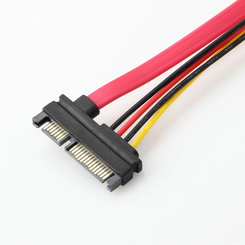 SATA 22 PIN Male to Female Cable Adapter 22 Pin Male to Female 7+15 pin SATA Data Power Combo Extension Cable 0.3m/0.5m