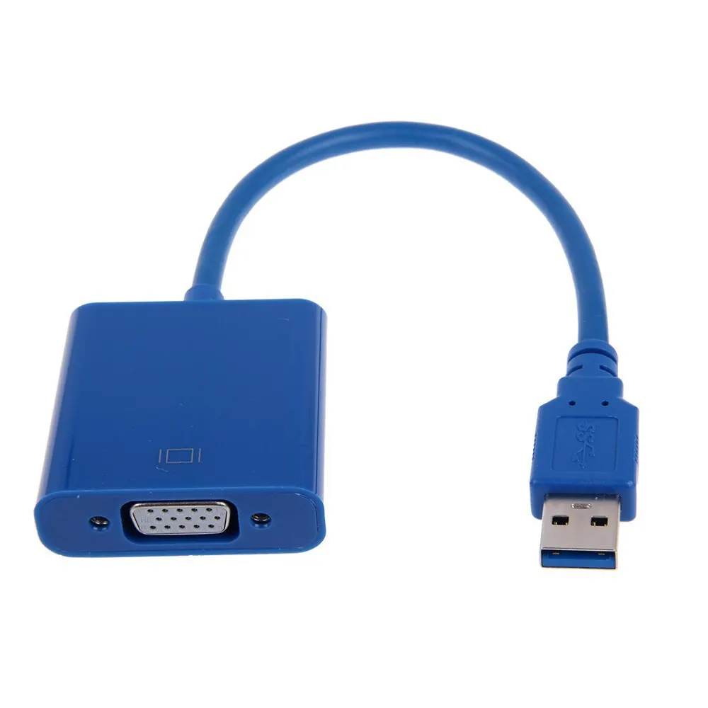 Super Speed USB 3.0 To VGA Video Graphic Card Display External Cable Adapter For Windows 7 WIN8