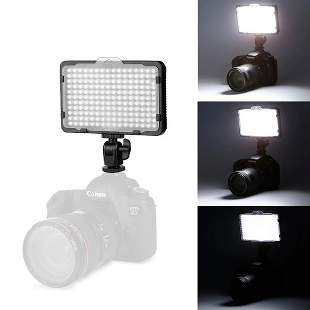 176 pcs LED Light for DSLR Camera Camcorder Continuous Light, Battery and USB Charger, Carry Case Photography Photo Video Studio