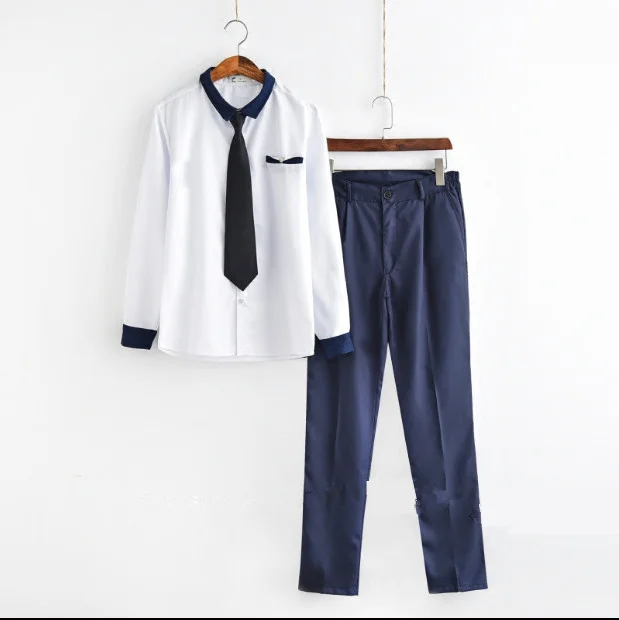 2019 Autumn Japanese Uniforms Navy Sailor Suit For Women Kansai Students Long Sleeve Costume School Uniform For Boy and girl