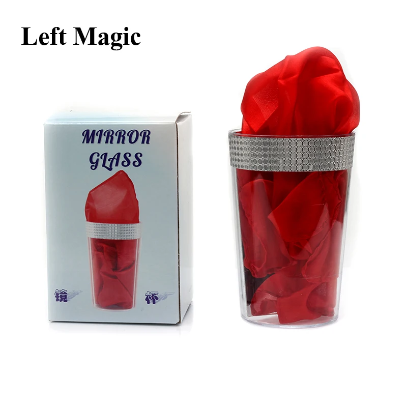 

Mirror Glass Magic Tricks New Liquid To Silk Appearing Props Close-Up Magic Street Stage Magic Accessories Comedy Mentalism