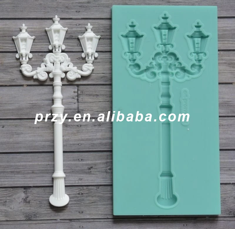 Mold Silicone Street Lamp Crafts Decorating Cake Fondant Mold Silicone Moulds Silicone Rubber CIQ,FDA,LFGB,CE / EU PRZY