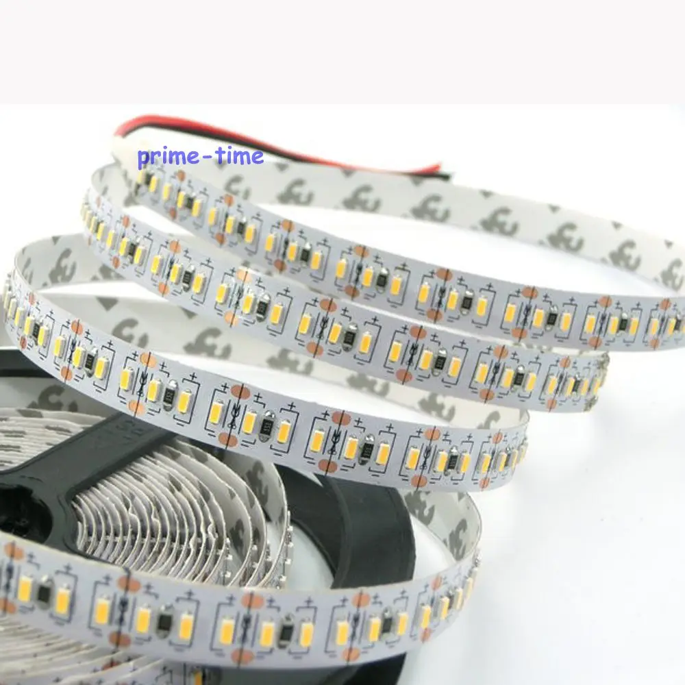 3014 LED Strip 204 led/m, Super Bright waterproof Non-waterproof led tape light DC 12V white/Warm white color,5m/lot