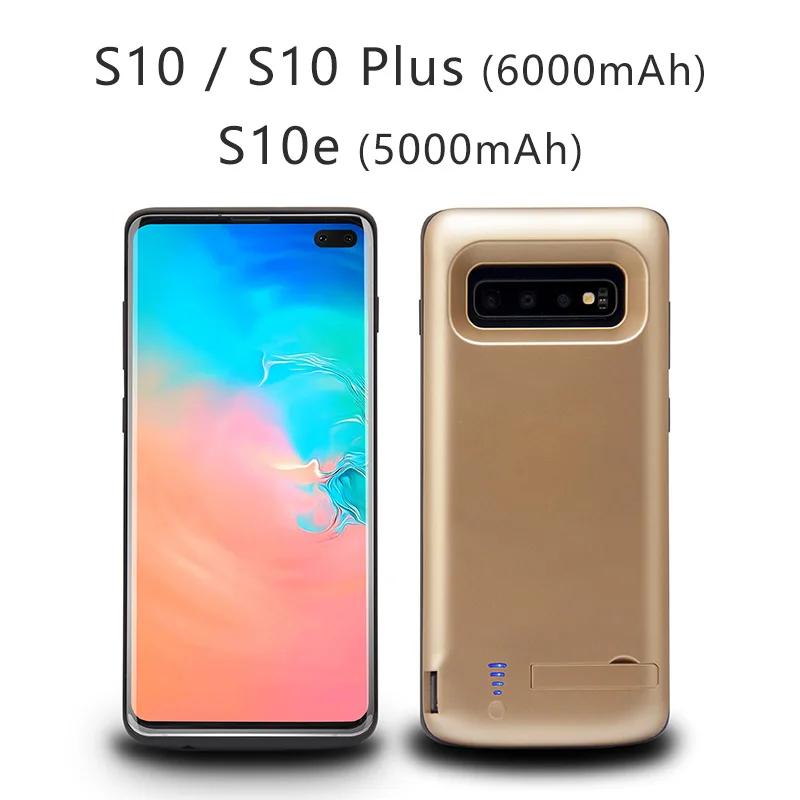 6000mAh Power Case For Samsung Galaxy S10 Plus S10e Shockproof battery charger case power pack Backup USB Charging power bank