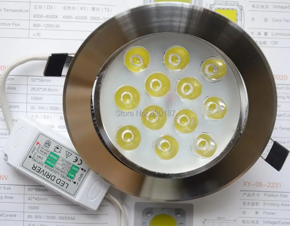 

10pcs/lot 110V 220V Dimmable Led Downlight 7W 9W 18W 21W 24W Led Ceiling Natural White Red Green Yellow Blue CE RoHS