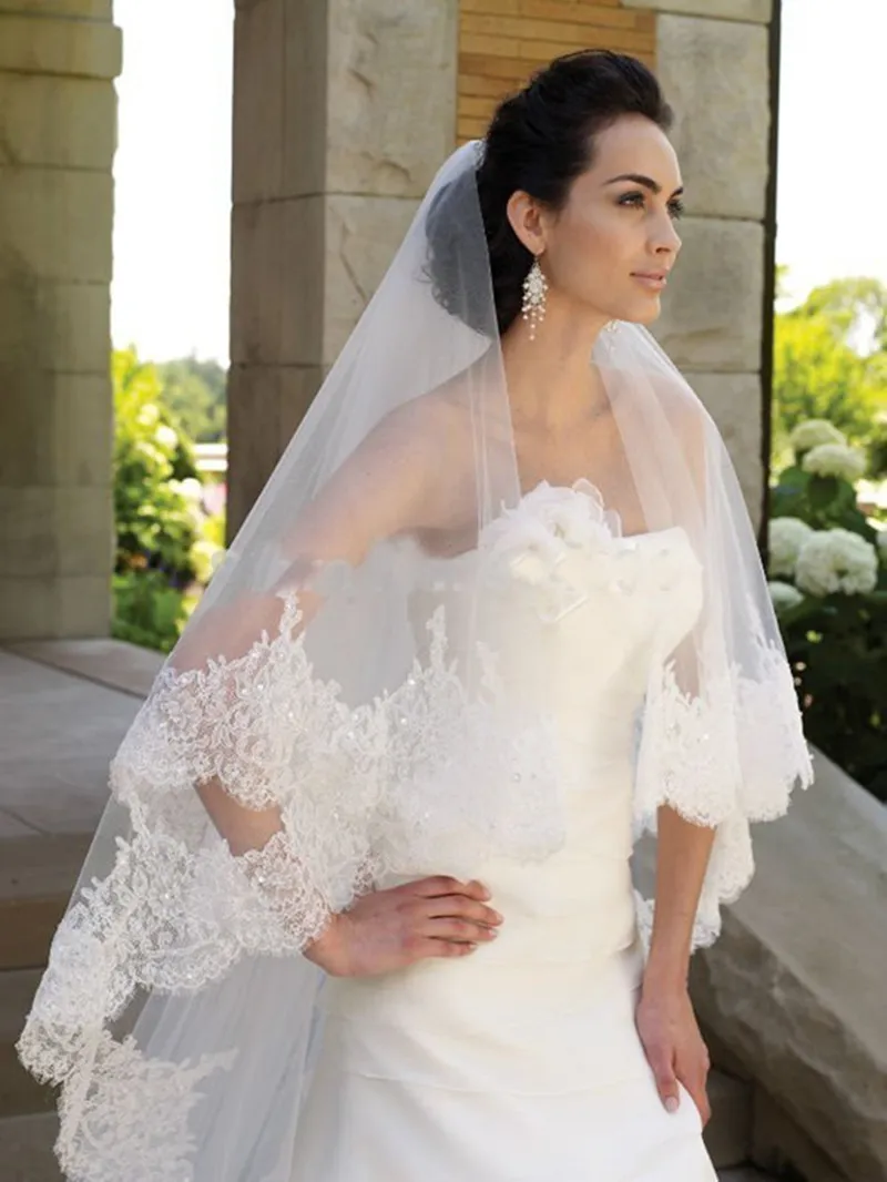 New Arrival 3 Meter Bridal veil sluier wedding accessories Wedding veil edding veil with comb Duvak veu de noiva