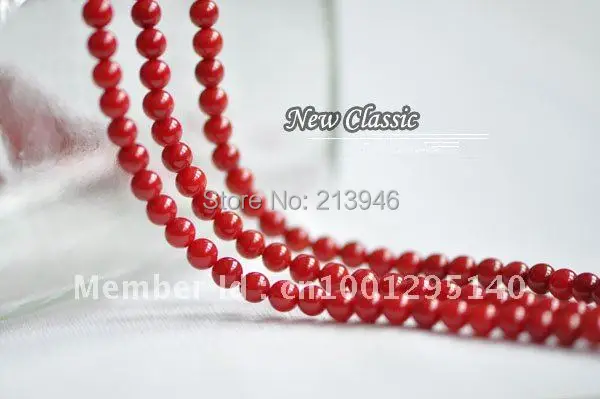 

5MM 160Pcs/2Strands Red Natural Coral Round Loose Beads Strands Diy Jewelry Accessory Findings