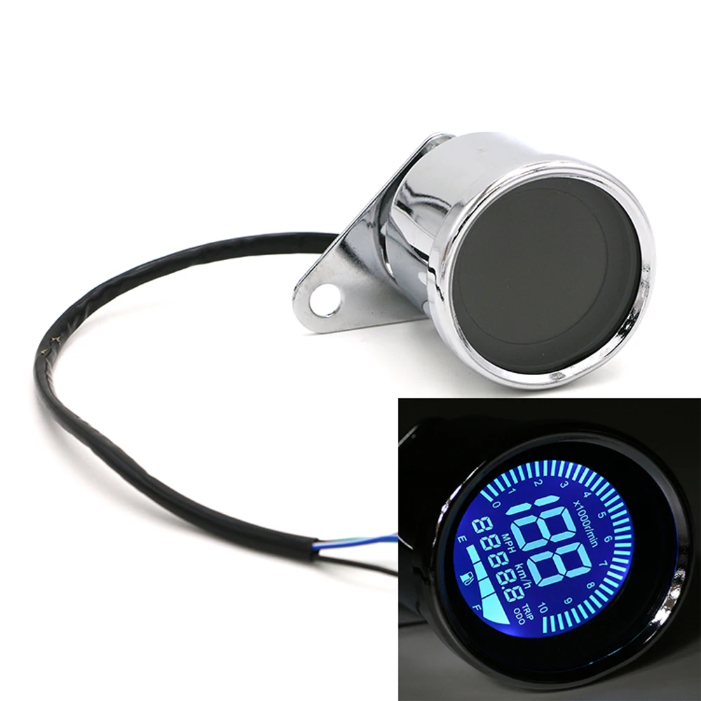 Digital Motorcycle LCD Speedometer Odometer Fuel meter Multifunction Gauge Motor Accessories for Suzuki for Kawasaki