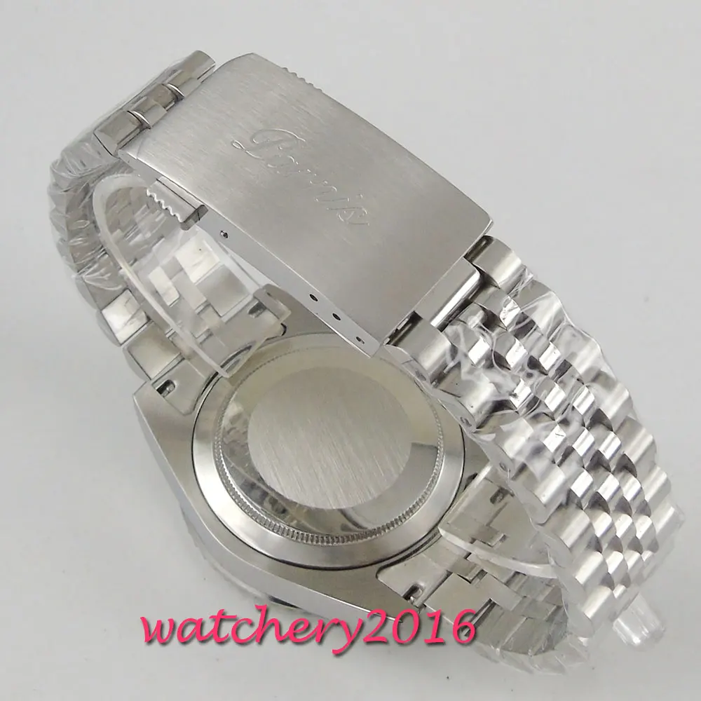 

20MM 316L stainless steel solid bracelet fit PARNIS 40mm mens watch