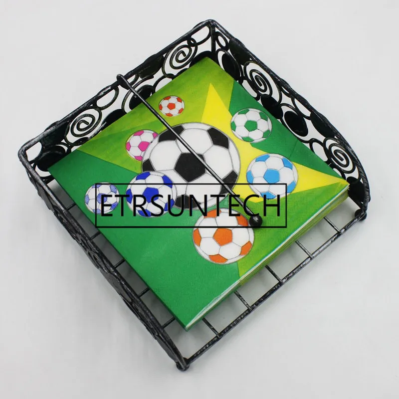 100sets 20pcs/set football napkins football theme party supplies kids birthday party decoration for soccer fans