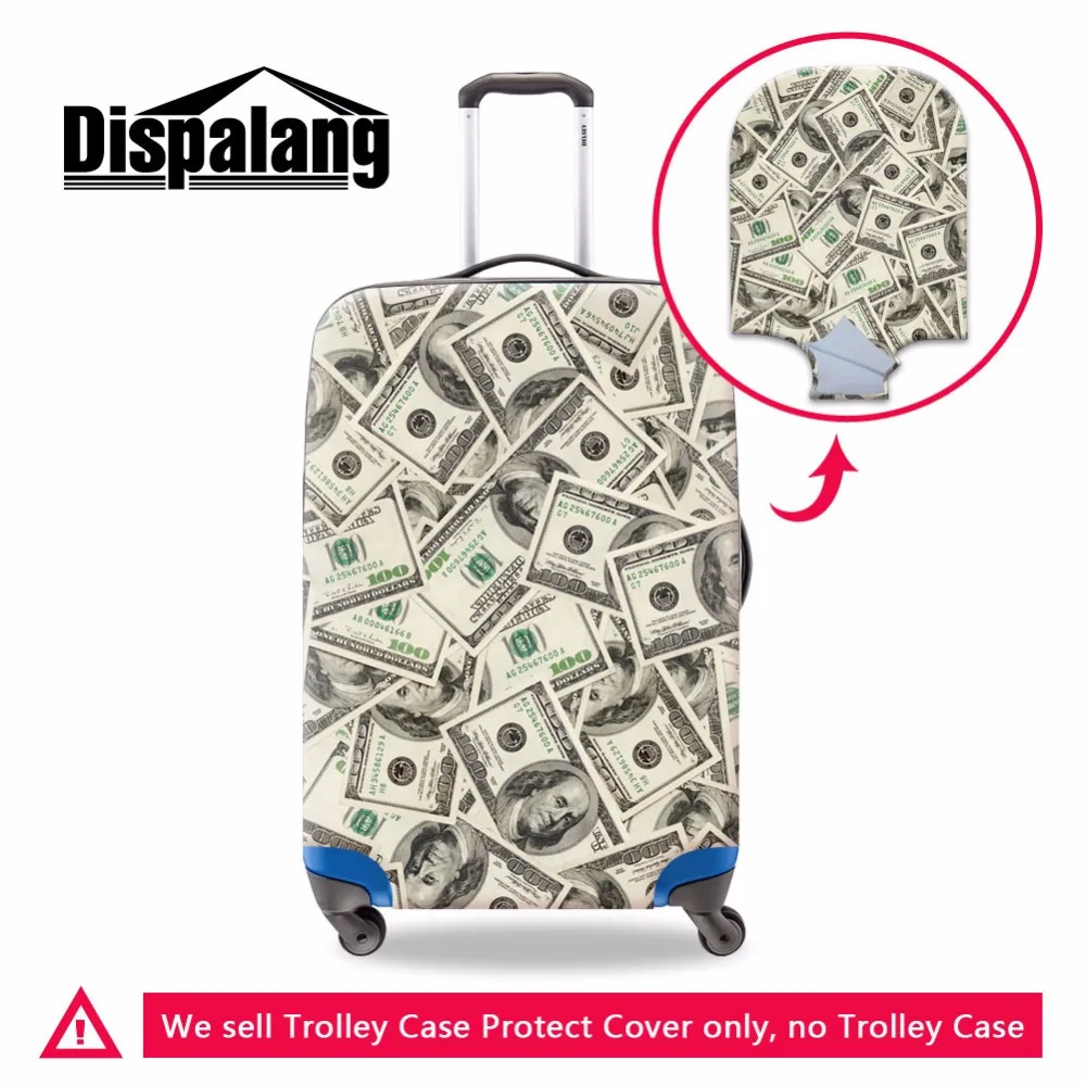 Dispalang Dollar Print waterproof luggage covers Stretch protective cover for suitcase elastic Luggage Protector for 18-30 Inch