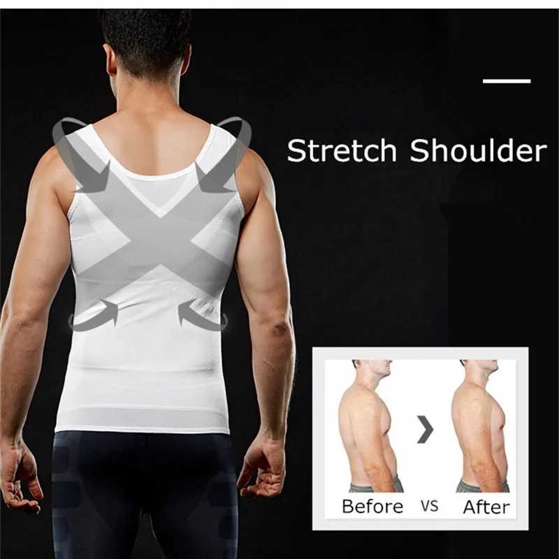 Summer Men Slimming Body Shaper High Elastic Tummy Shaper Vest Slimming Underwear Corset Waist Waist Cincher Men Bodysuit