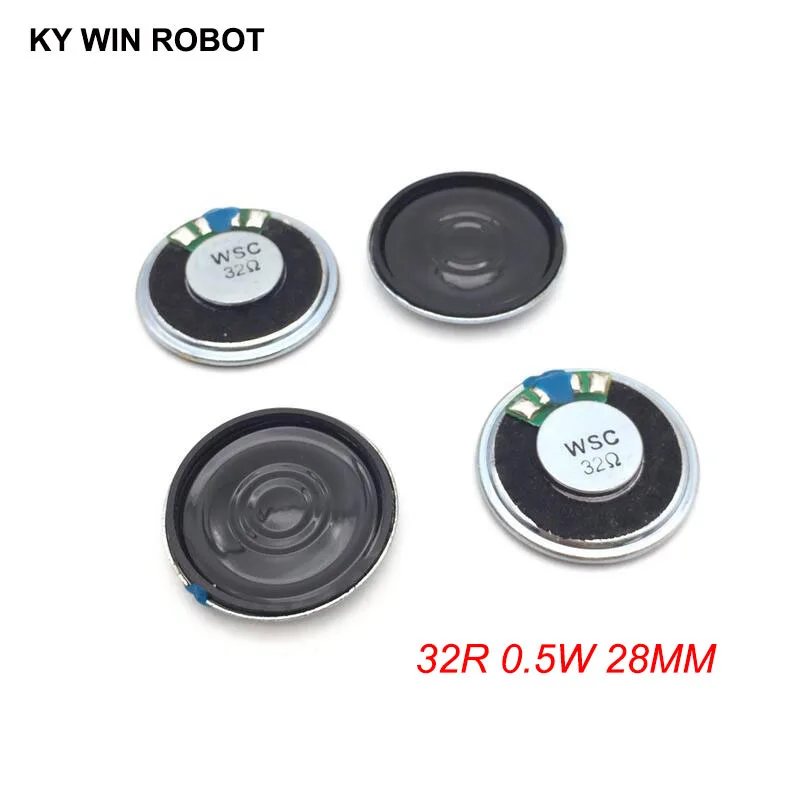 5 Cái/lốc Mới Cực Loa 32 Ohms 0.5 W 0.5 W 32R Loa Đường Kính 28MM 2.8CM Độ Dày 5MM