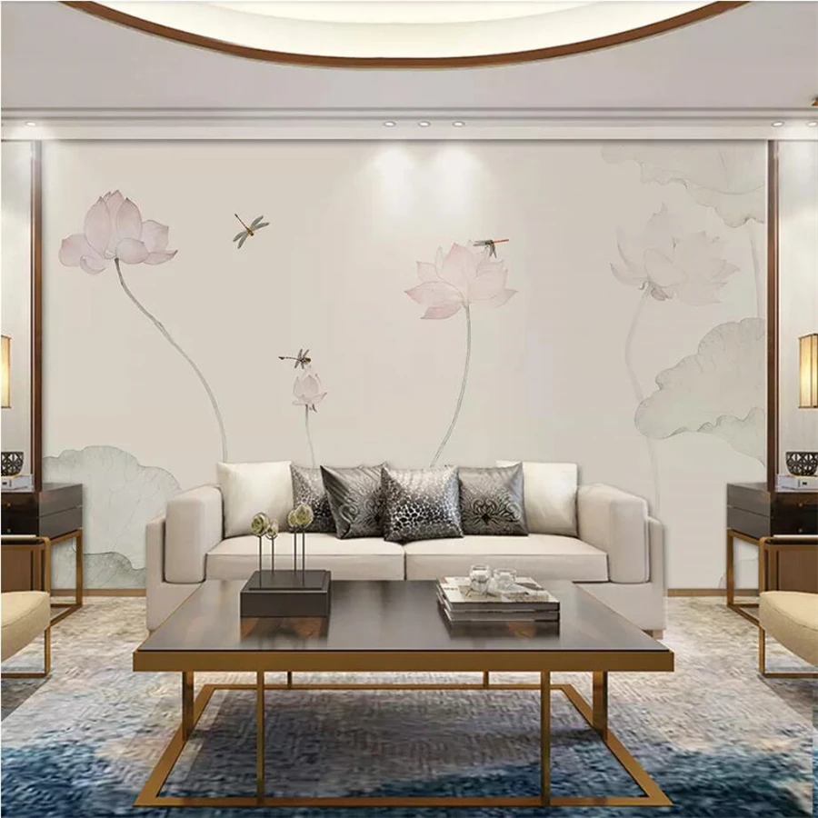 

beibehang Custom wallpaper 3d murals new Chinese elegant zen lotus lotus artistic background wall papers home decor 3d wallpaper