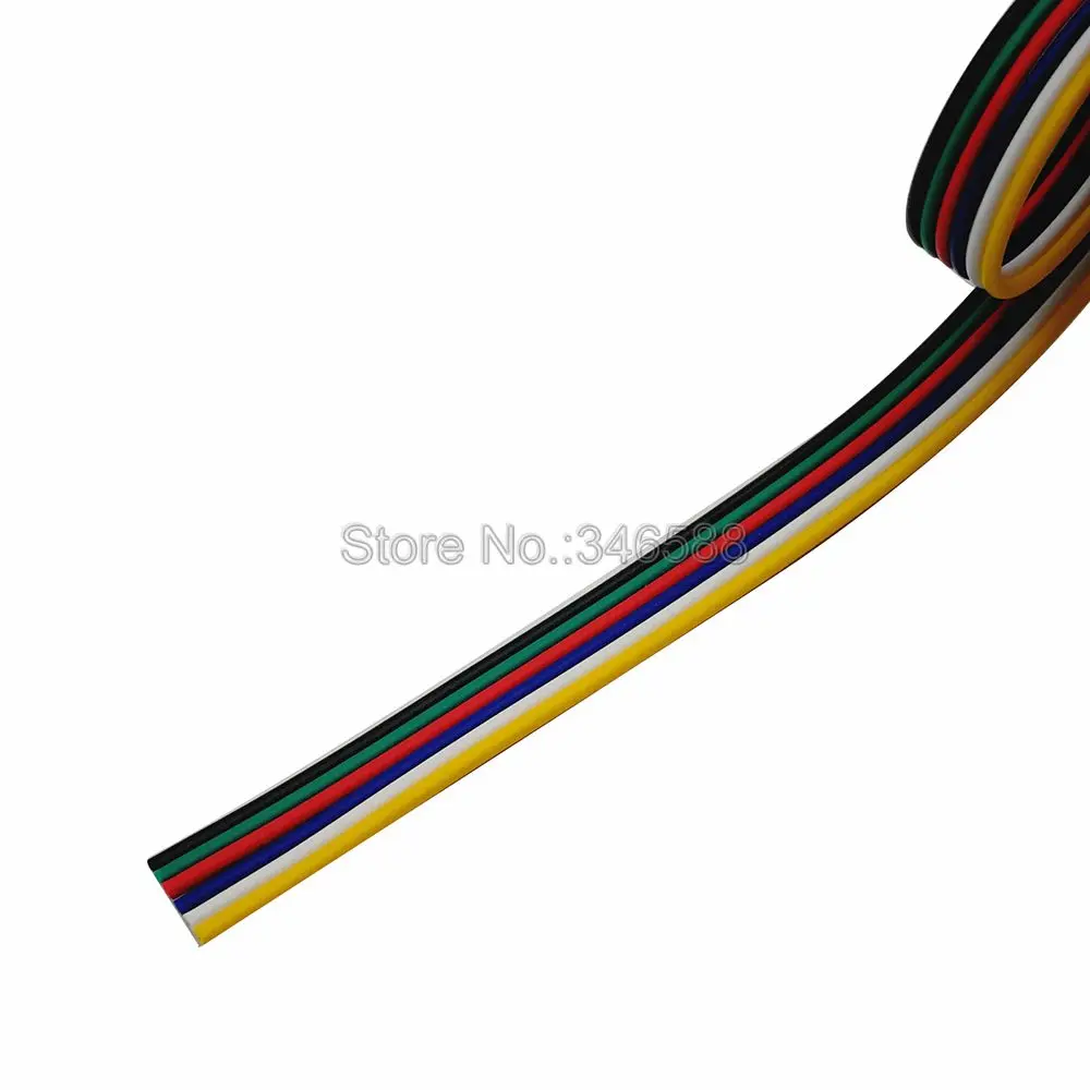 5m 10m 20m 30m 50m 100m 6Pin 6-Pin 6 Channels Extension Cable Wire Cord LED Connector 22AWG for RGB CCT LED Strip