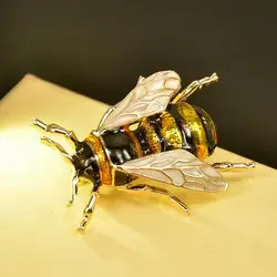 European and American new fashionable alloy enamel bee brooch charm men's and women's brooch jewelry wholesale