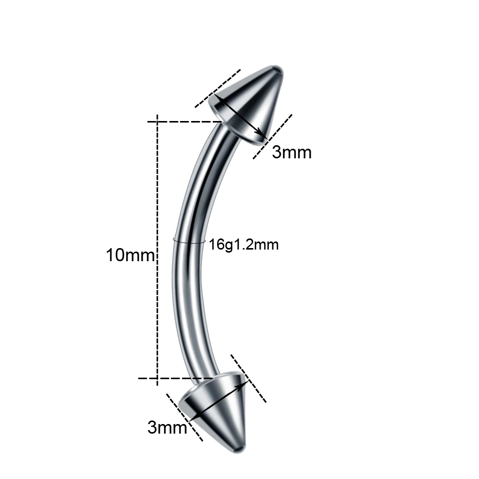 G23 tytanu epoksydowe zakrzywione sztanga pierścienie brwi Piercing zakrzywione Bar Banana brwi ucha do małżowiny ucha Piercing biżuteria