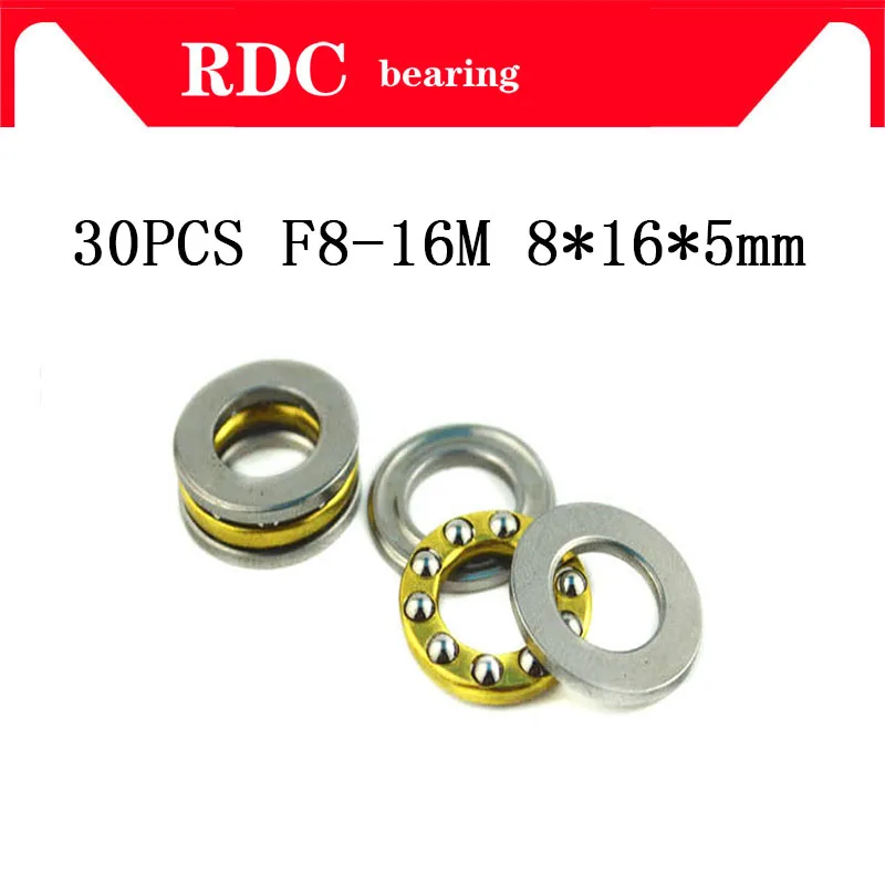 Free Shipping 30pcs/Lot F8-16M 8mmx16mmx5mm High quality Axial Ball Thrust Bearing  ABEC-5 8x16x5 mm  F8-16M bearing