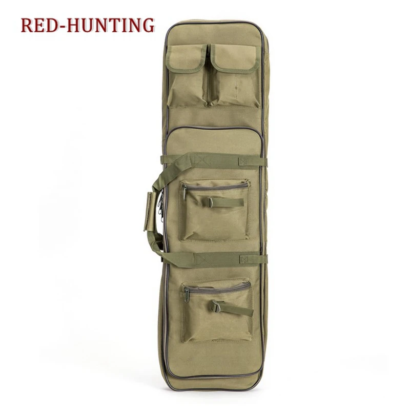 80cm 95cm 115cm Tactical Double Rifle Carry Backpack Tan Hunting Duel Gun Handbag Integrated Pistol Gun Cases Free Shipping