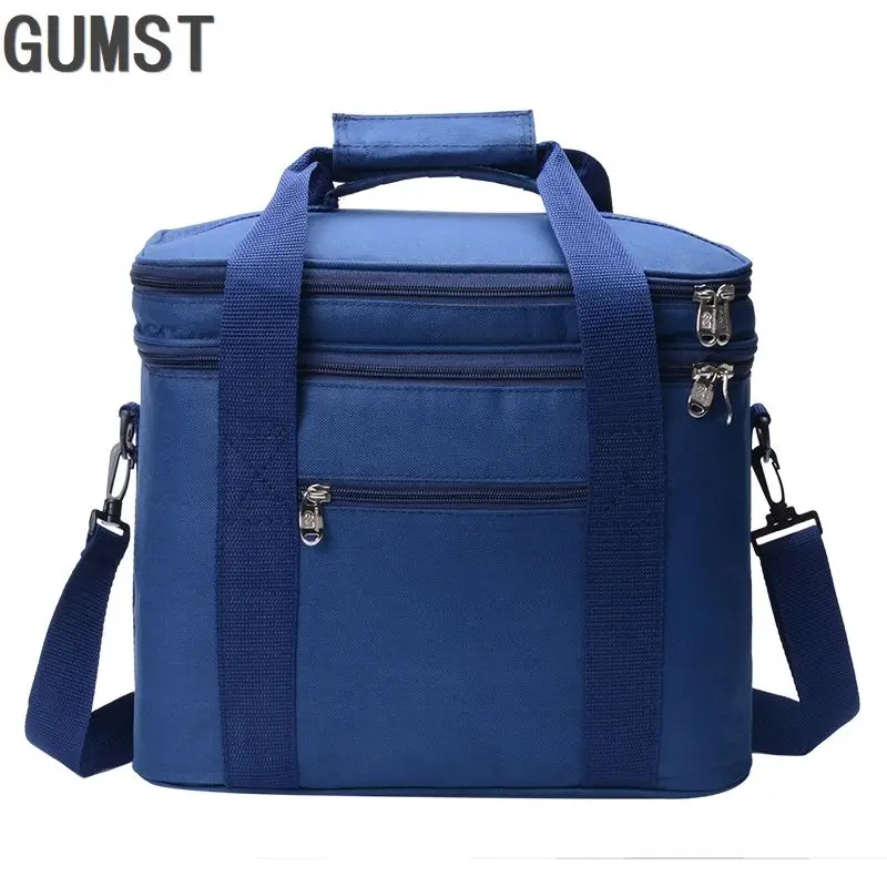 

GUMST Double Decker Cooler Bag Thickening Oxford Cloth Ice Pack Fresh Insulated Thermal Picnic Lunch Box Food Bag