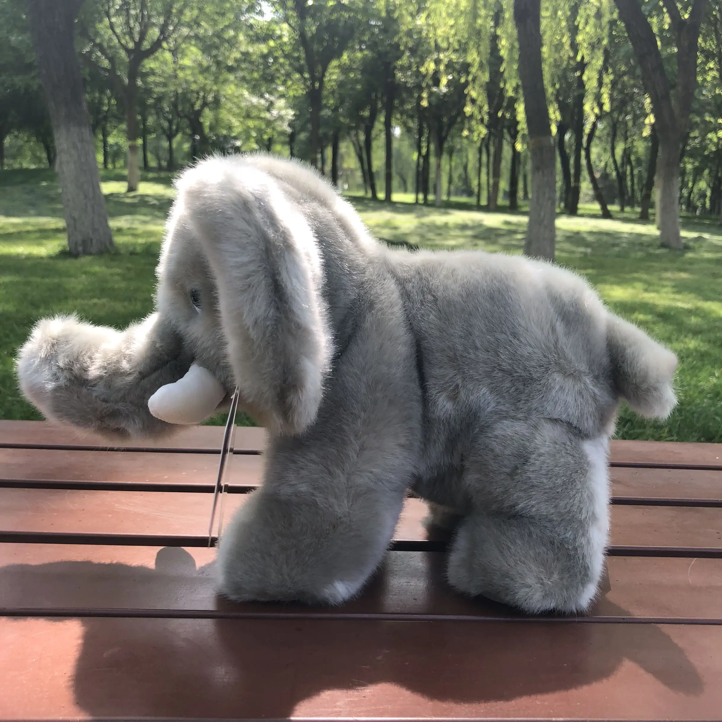 약 28cm 사랑스러운 회색 코끼리 플러시 장난감 매우 부드러운 인형 아기 장난감 생일 선물 w0723