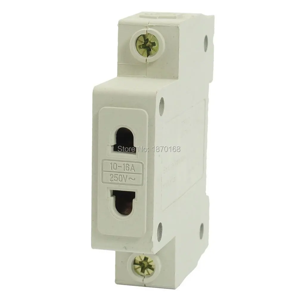 AC30-2P SERIES Single Phase US EU 2 Pin Plug 35mm Din Rail Mount Modular socket 10-16A 250V AC