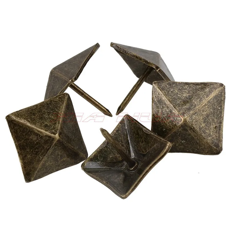 20pcs antique bronze nail square tapered interior upholstery nail spikes square stud/sofa/Furniture Plaza rivets Retro nail