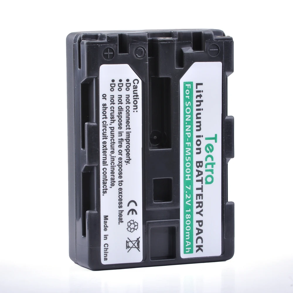 Tectra 1 قطعة 7.2V/1800mAh NP-FM500H NP FM500H ليثيوم أيون بطارية لسوني A57 A65 A77 A99 A350 A550 A580 A900 كاميرات