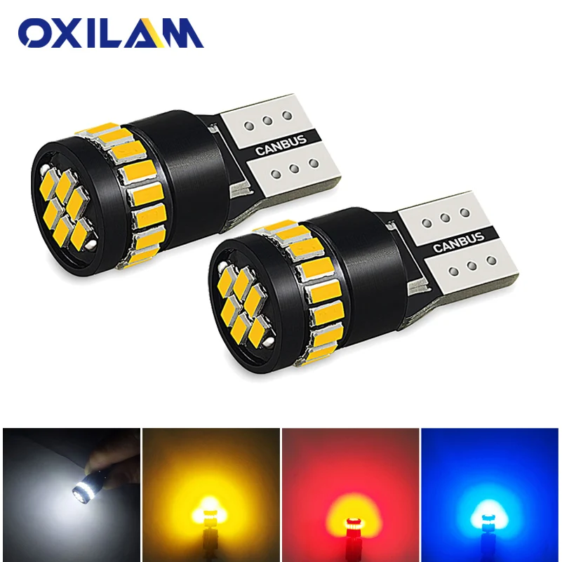 OXILAM 2x T10 W5W Canbus LED Bulb Parking Light for Volvo V50 S60 S40 S80 V70 XC70 XC60 XC90 Door Lamp Auto Interior Lighting