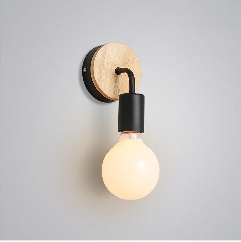 

Modern LED Wall Light Fixtures Fashion Angle Adjustble Wall Lamp Simple Wood Bedside Sconce Home Lighting Iron WandLamp