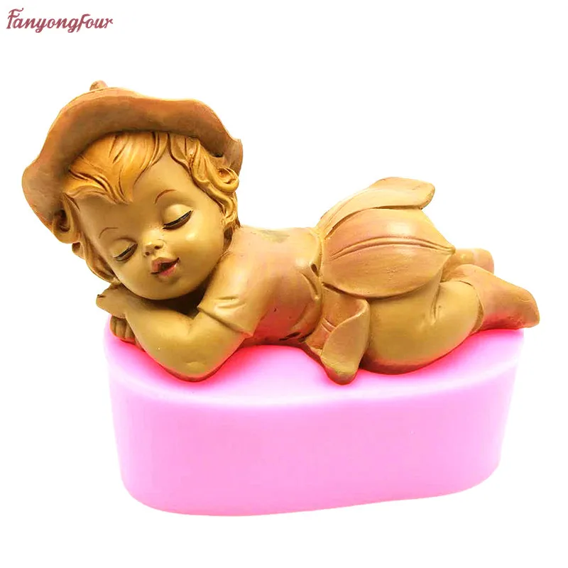 Cute baby, flower fairy silicone mold cake soft candy decoration tools DIY candy candle soap 3d mold