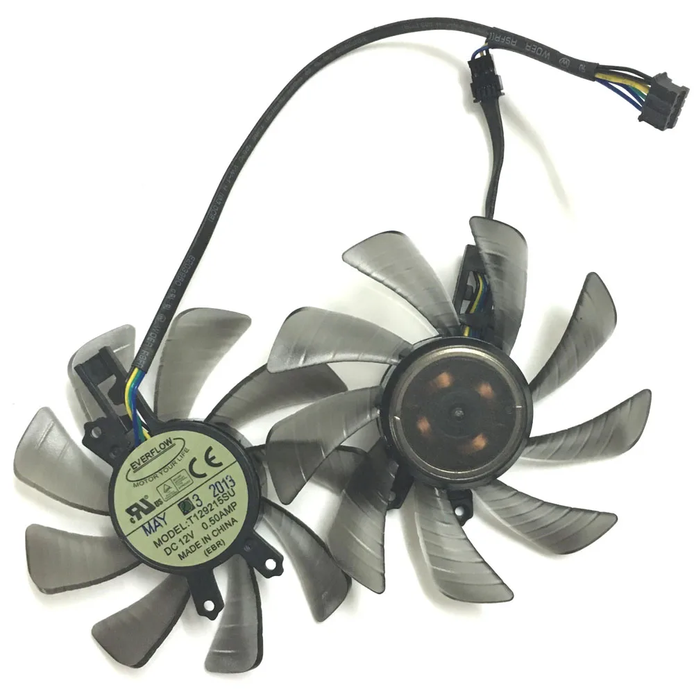 

2Pcs/Set T129215SU GA92O2H Graphics Card Fan 4Pin VGA Cooler For GALAX GTX760/770/780/780Ti/970 Video