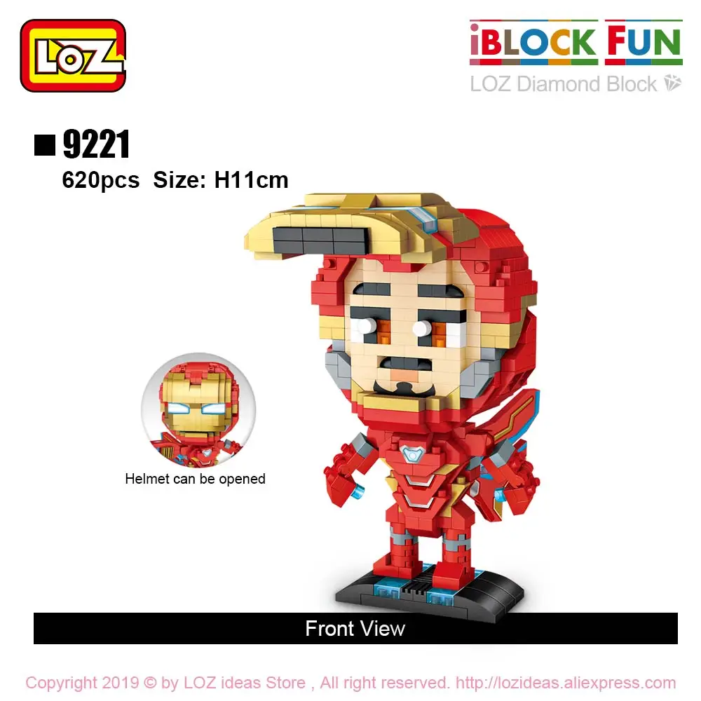 LOZ Diamant Blokken Super Hero Iron Movie Characters Plastic Bouwstenen Model Educatief Speelgoed voor Kinderen Penhouder DIY