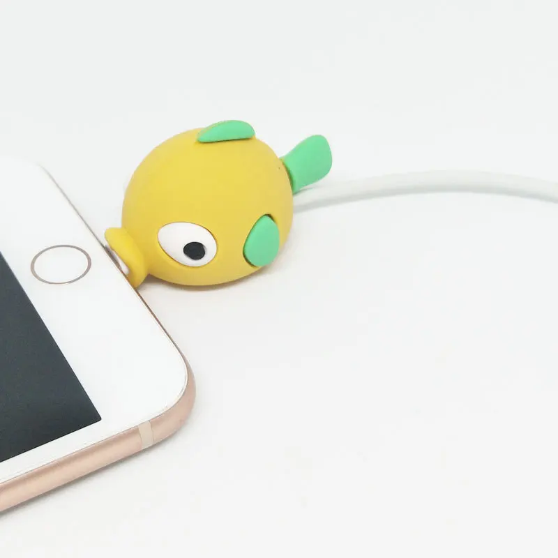 NEW Cute Animal Cable Protector Cord Wire Cartoon Protection Mini Silicone Cover Charging Cable Winder For Iphone Charger Cable