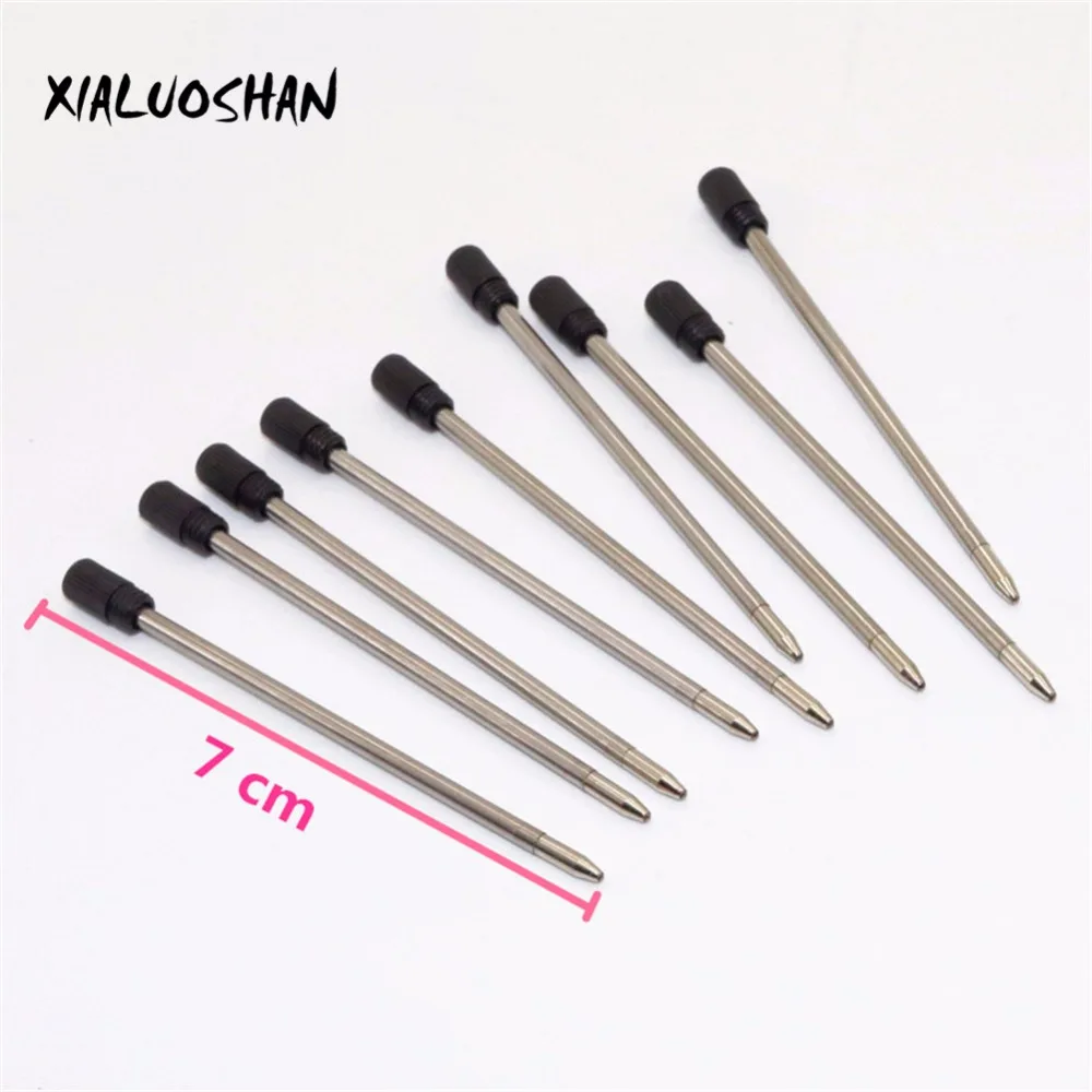 20 Pcs/lot High Quality 0.7mm Full Metal Core 7cm Short Blue Or Black Ink Refill Replacement School Supplies Office Accessories