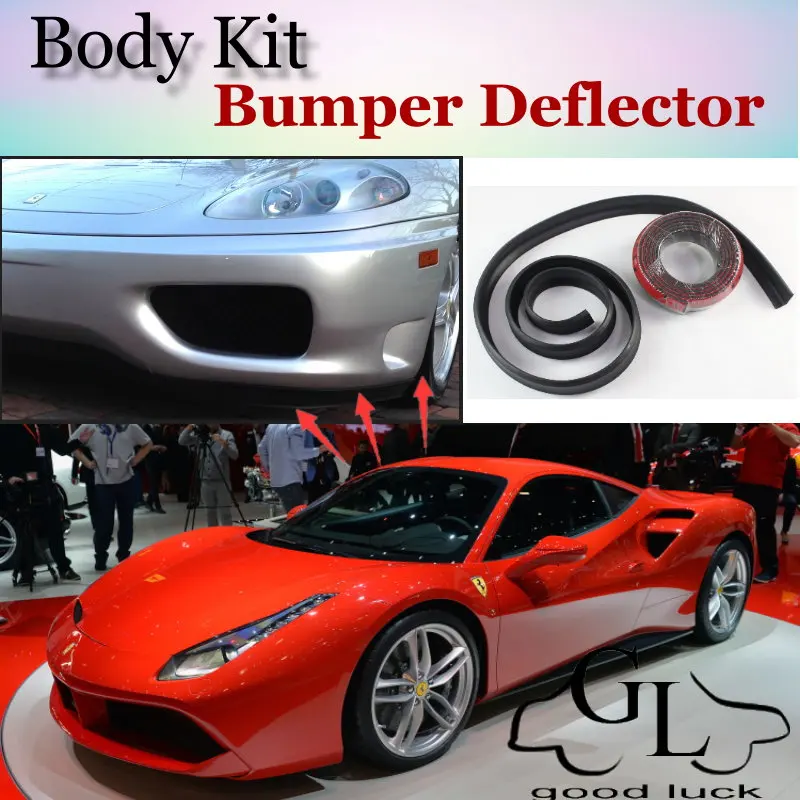 Bumper Lip Deflector Lips For Ferrari 488 GTB Front Spoiler Skirt For TopGear Fans to Car Tuning View / Body Kit / Strip