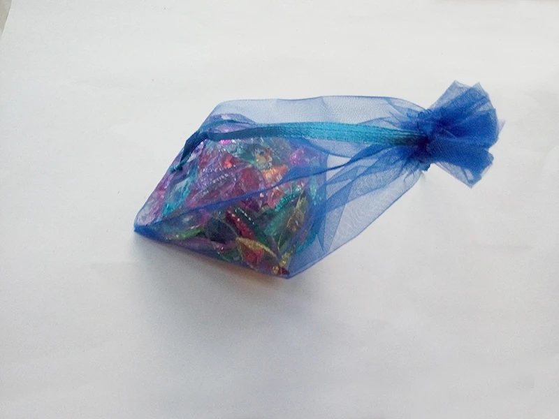 

2000pcs 9*12 Blue small gift bags for jewelry/wedding/christmas/birthday Organza Bags with handles Packaging Yarn bag