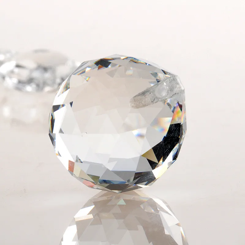 20-50mm Faceted Glass Ball Prism Chandelier Crystal Parts Hanging Pendant Lighting Ball Suncatcher Wedding  Xmas Home Decor