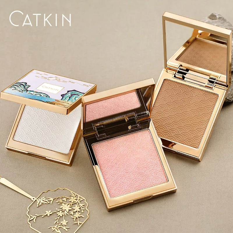 CATKIN 12g Moonlight Contour Palette C02 Light Pink Shimmer Natural Nutritious Moisturizer Oil-control Waterproof Wholesale