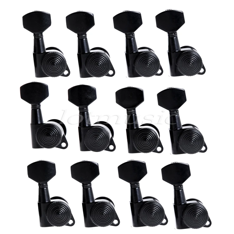 Locking Tuning Pegs Keys Tuners Machine Heads for Guitar Parts 12R Inline Black