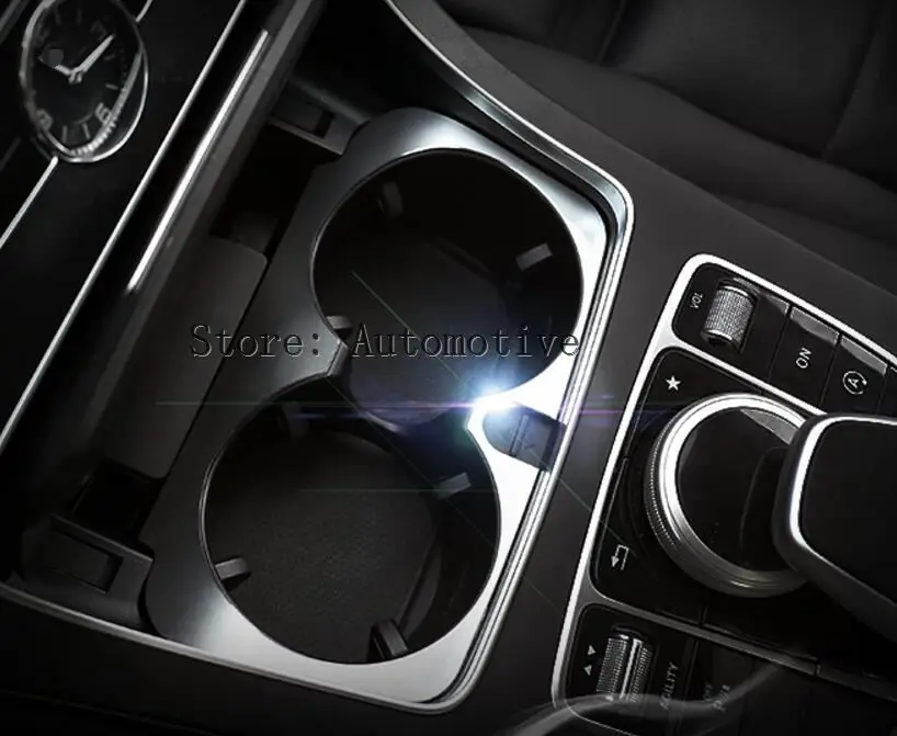 

Aluminum Alloy Car Accessories For Mercedes Benz C Class W205 GLC 2015 2016 E W213 2017 Cup Holder Trim Sticker,Car Styling
