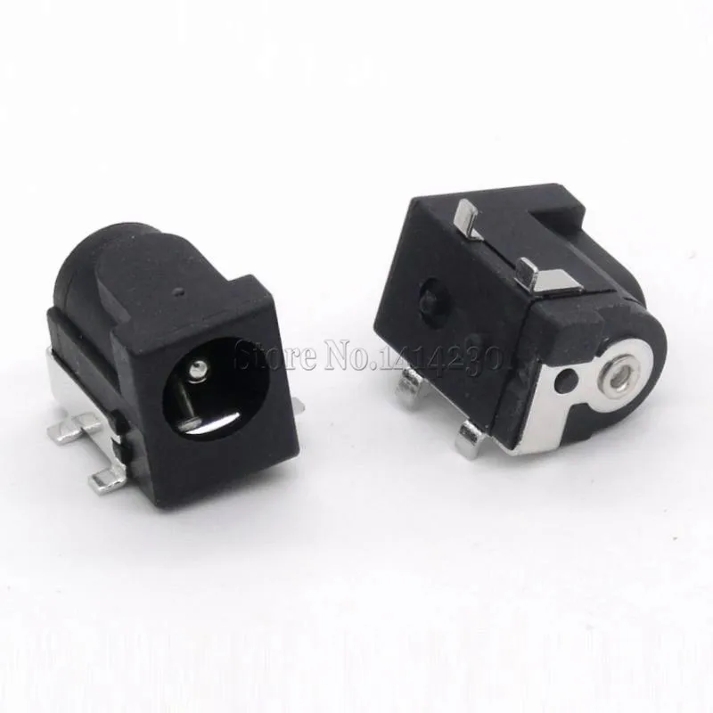 SMD DC-005 DC-050 DC Power Jack Socket Connector DC005 5.5*2.1mm / 5.5*2.5mm 2.1 / 2.5 socket Round the needle Black  Color