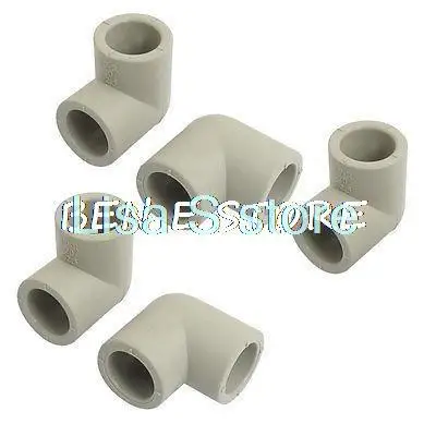 

20mm Hole PPR Drainage Pipe Adapter Elbow Connectors Fittings 5pcs