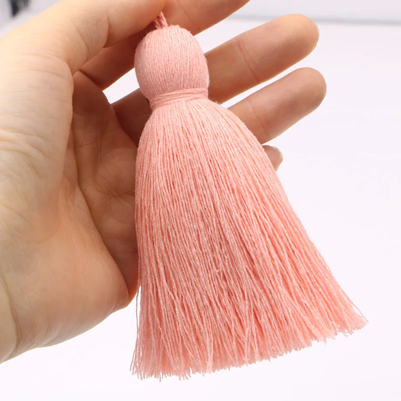 2PC Super Fat Cotton Fabric Tassels Fringe Home Curtain Garment Bag Decorative Accessories Handmade DIY Crafts Big Tassel Trim