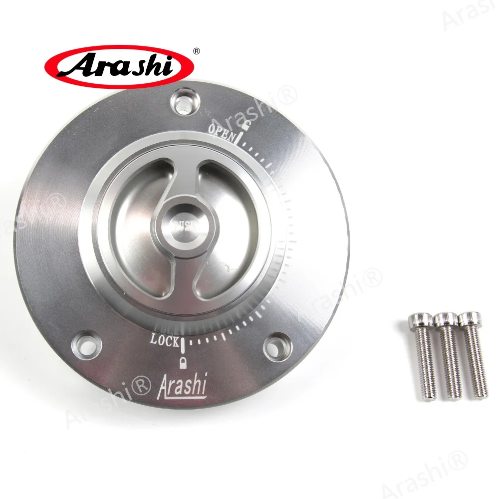 Arashi For Suzuki All Years 108mm Gas Fuel Tank Cap Cover Motorcycle Accessories CNC Aluminium 3 Mounting Spots GSXR GSX-R GSX