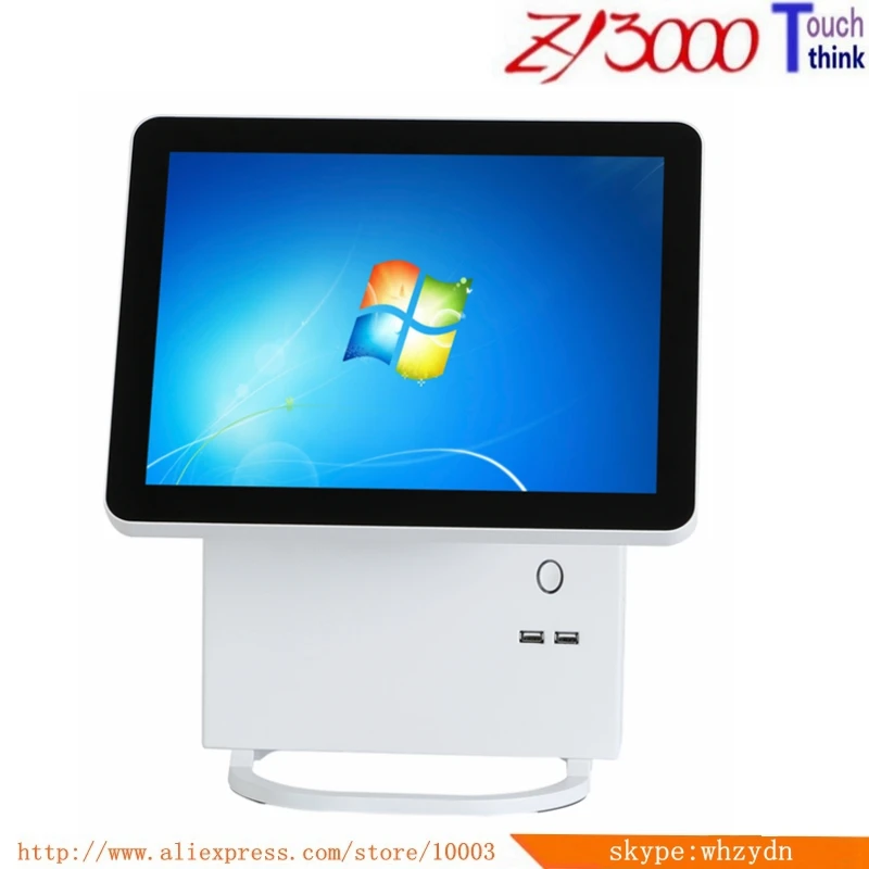 New Stock metal case I5 4200U 4g ram 64G SSD double 15inch capacitance mulit Touch screen All In One Pos Terminal