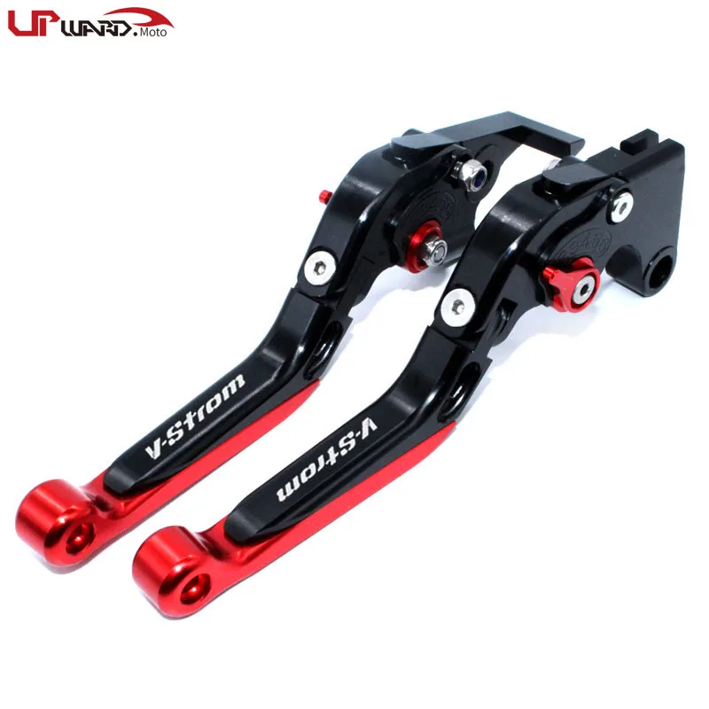 Motorycle Accessories Folding Extendable Brake Clutch Levers LOGO V-STROM For DL 650 DL650 V-STROM 2004-2010 2009 2008