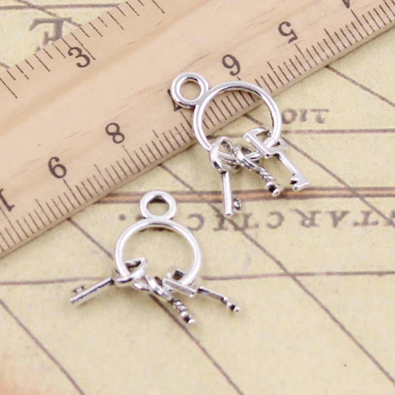 10pcs Charms Bunch Of Keys 26x12mm Tibetan Silver Color Pendants Antique Jewelry Making DIY Handmade Craft