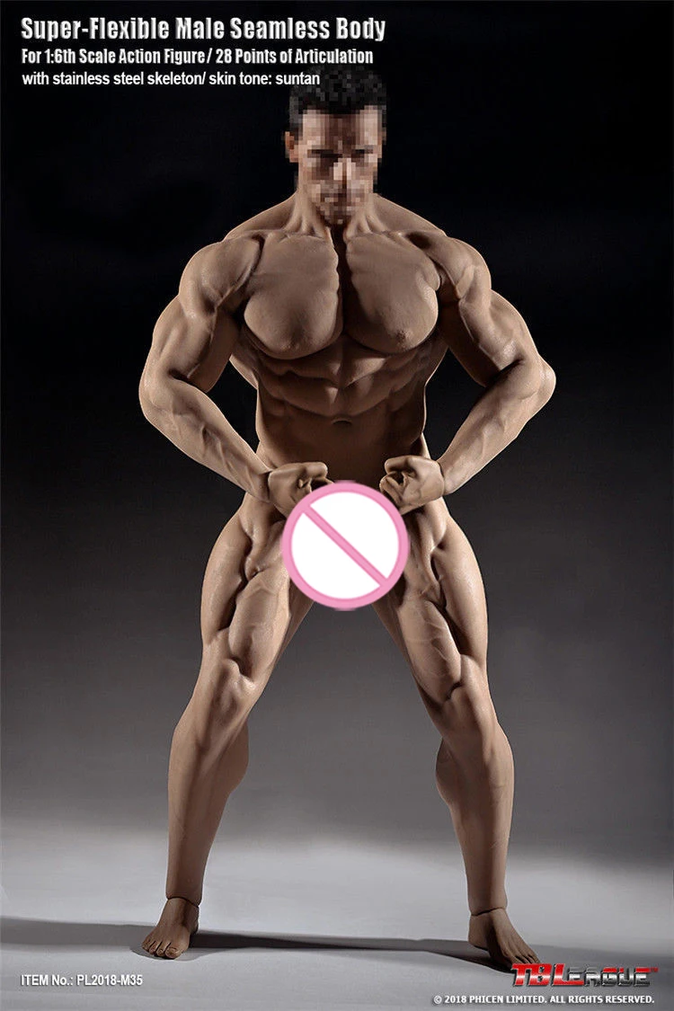 1/6 Super Flexible Seamless Male Doll Body Suntan Man Body 1:6 Steel Stainless Ske Leton Body TB League M30 M31 M32 M33 M34 M35